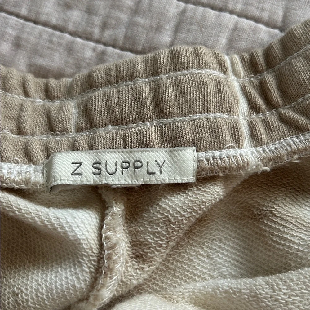 Z supply SADIE SPIRAL TIE-DYE comfy 100% cotton pull on beige lounge shorts L​ - Picture 4 of 10